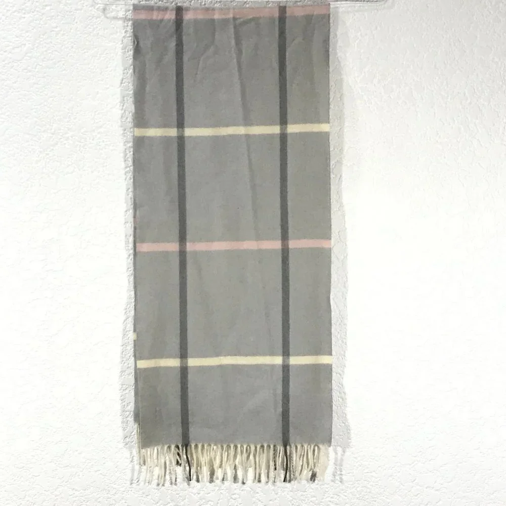 Plaid Wool Scarf